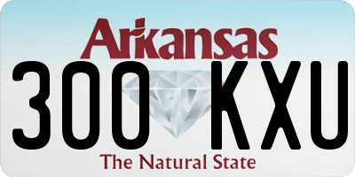 AR license plate 300KXU
