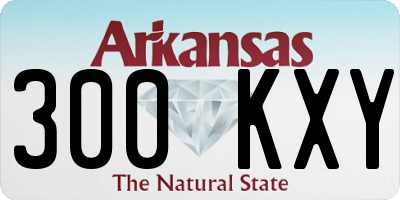 AR license plate 300KXY