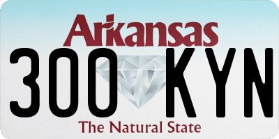 AR license plate 300KYN