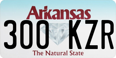 AR license plate 300KZR