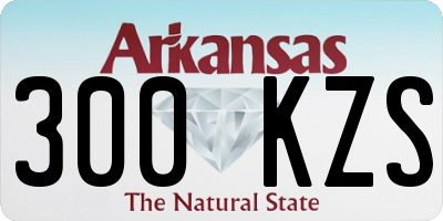 AR license plate 300KZS