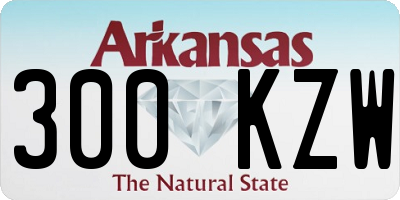 AR license plate 300KZW