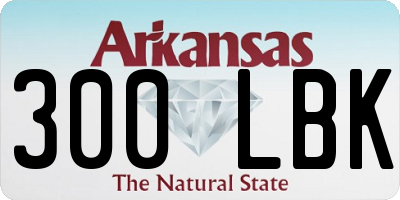 AR license plate 300LBK