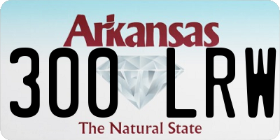 AR license plate 300LRW