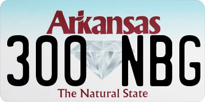 AR license plate 300NBG