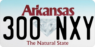 AR license plate 300NXY