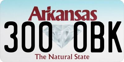 AR license plate 300OBK