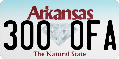 AR license plate 300OFA