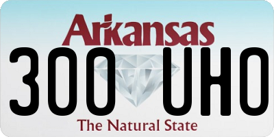AR license plate 300UHO