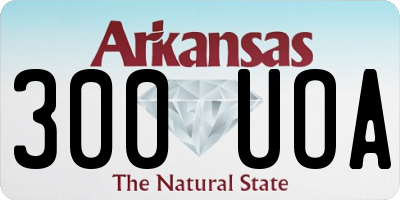 AR license plate 300UOA