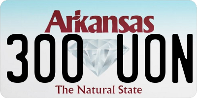 AR license plate 300UON