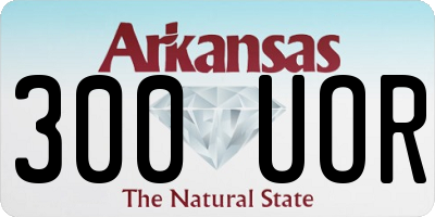 AR license plate 300UOR
