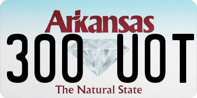 AR license plate 300UOT