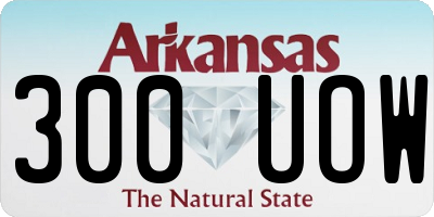 AR license plate 300UOW