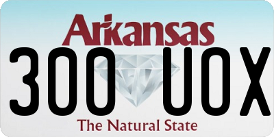 AR license plate 300UOX