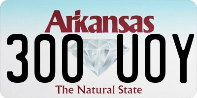 AR license plate 300UOY