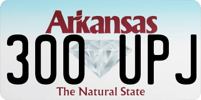 AR license plate 300UPJ