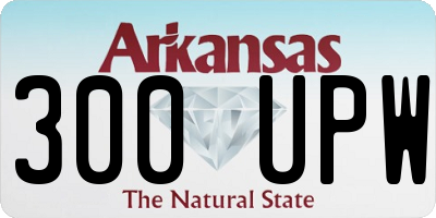 AR license plate 300UPW