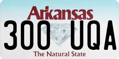 AR license plate 300UQA