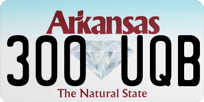 AR license plate 300UQB