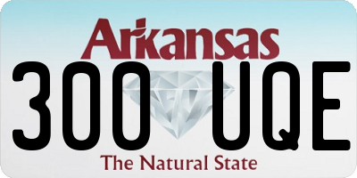 AR license plate 300UQE