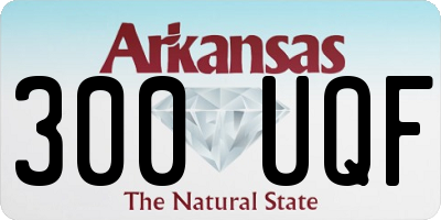 AR license plate 300UQF
