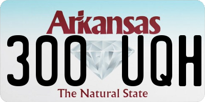 AR license plate 300UQH