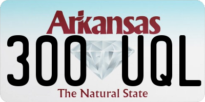 AR license plate 300UQL