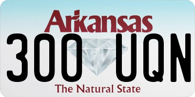 AR license plate 300UQN