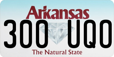 AR license plate 300UQO