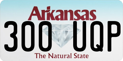 AR license plate 300UQP
