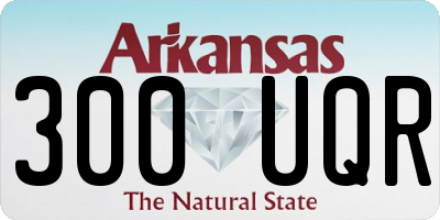 AR license plate 300UQR