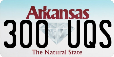 AR license plate 300UQS