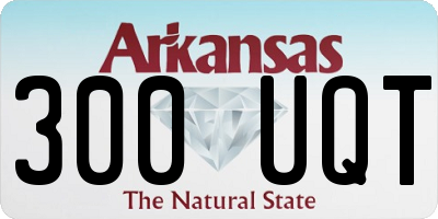 AR license plate 300UQT