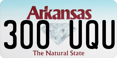 AR license plate 300UQU