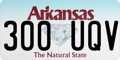 AR license plate 300UQV