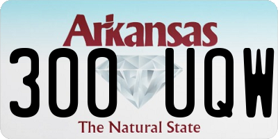 AR license plate 300UQW