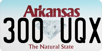 AR license plate 300UQX