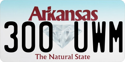 AR license plate 300UWM