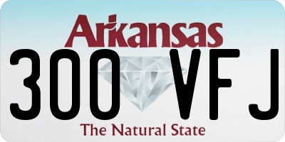 AR license plate 300VFJ