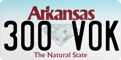 AR license plate 300VOK