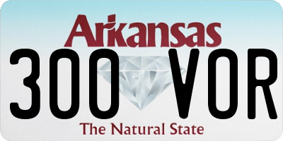 AR license plate 300VOR