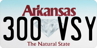 AR license plate 300VSY
