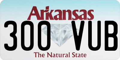AR license plate 300VUB