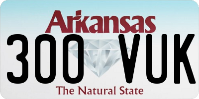AR license plate 300VUK