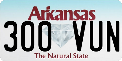 AR license plate 300VUN