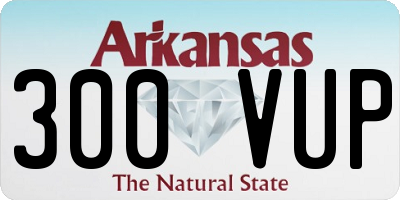 AR license plate 300VUP