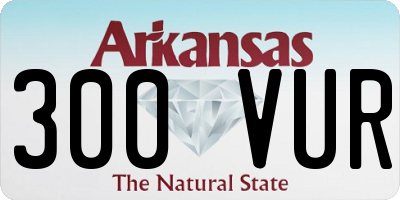 AR license plate 300VUR