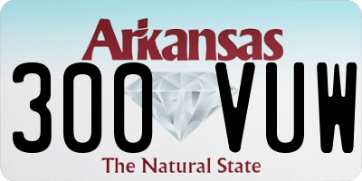 AR license plate 300VUW