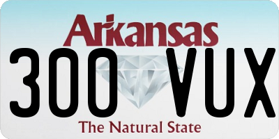 AR license plate 300VUX